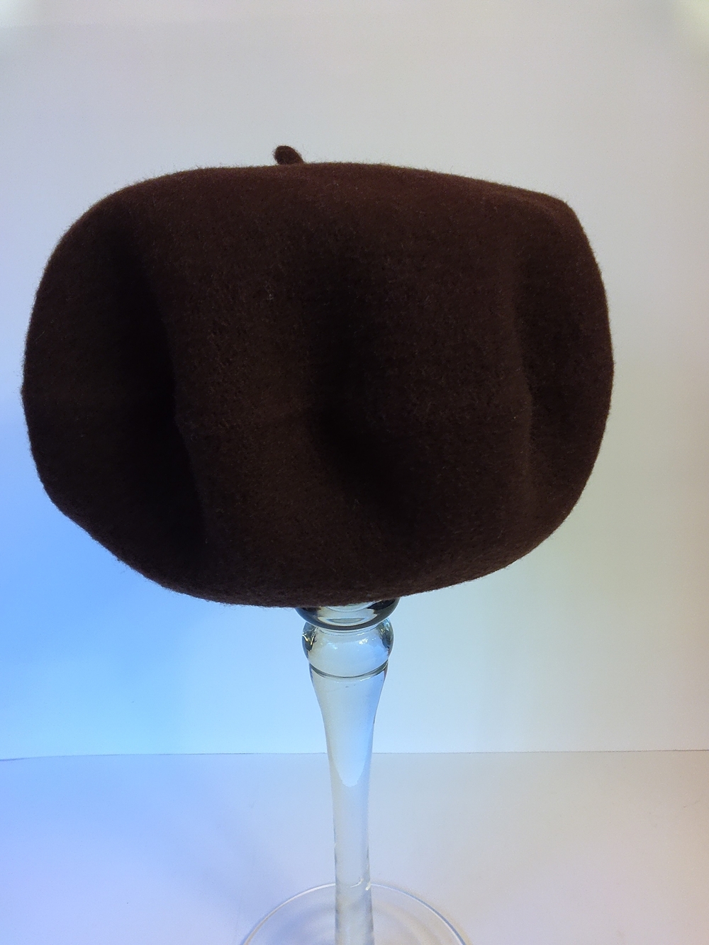 Brown Wool Beret Hat Like New